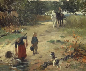Bij de Dorpsvijver, ca. 1888